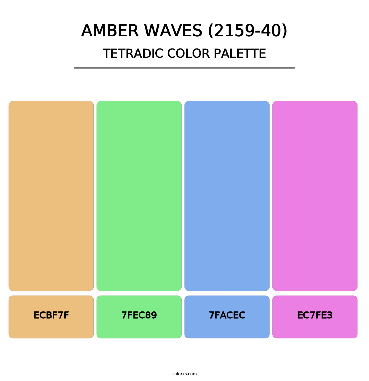 Amber Waves (2159-40) - Tetradic Color Palette