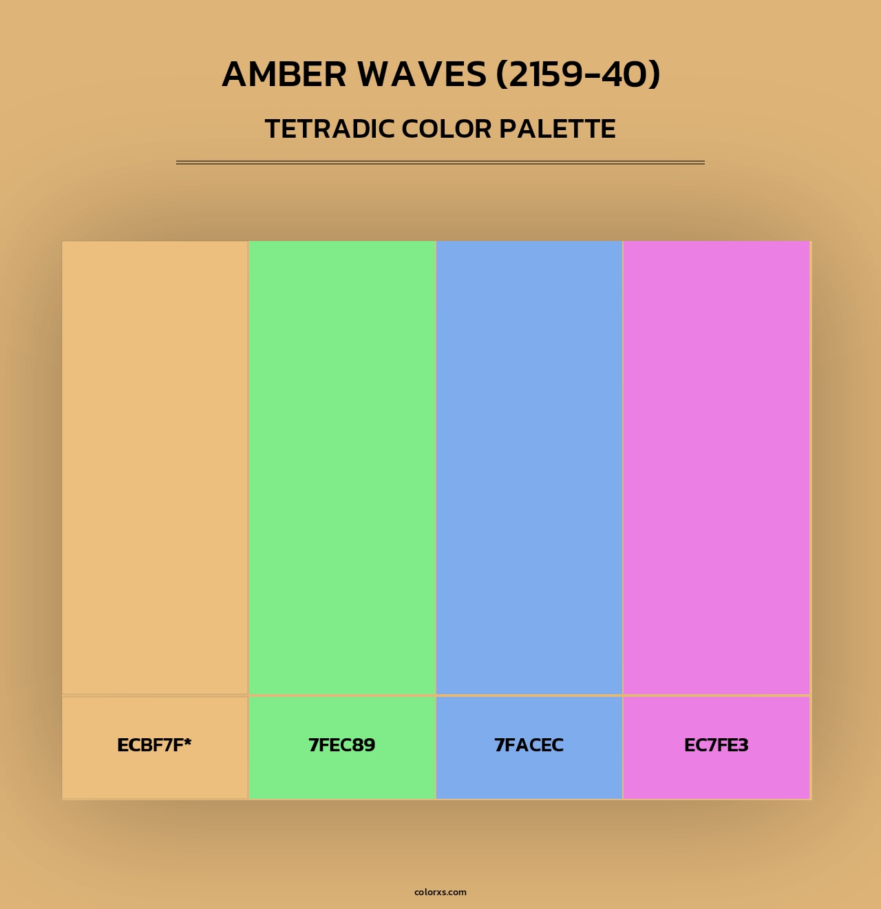 Amber Waves (2159-40) - Tetradic Color Palette