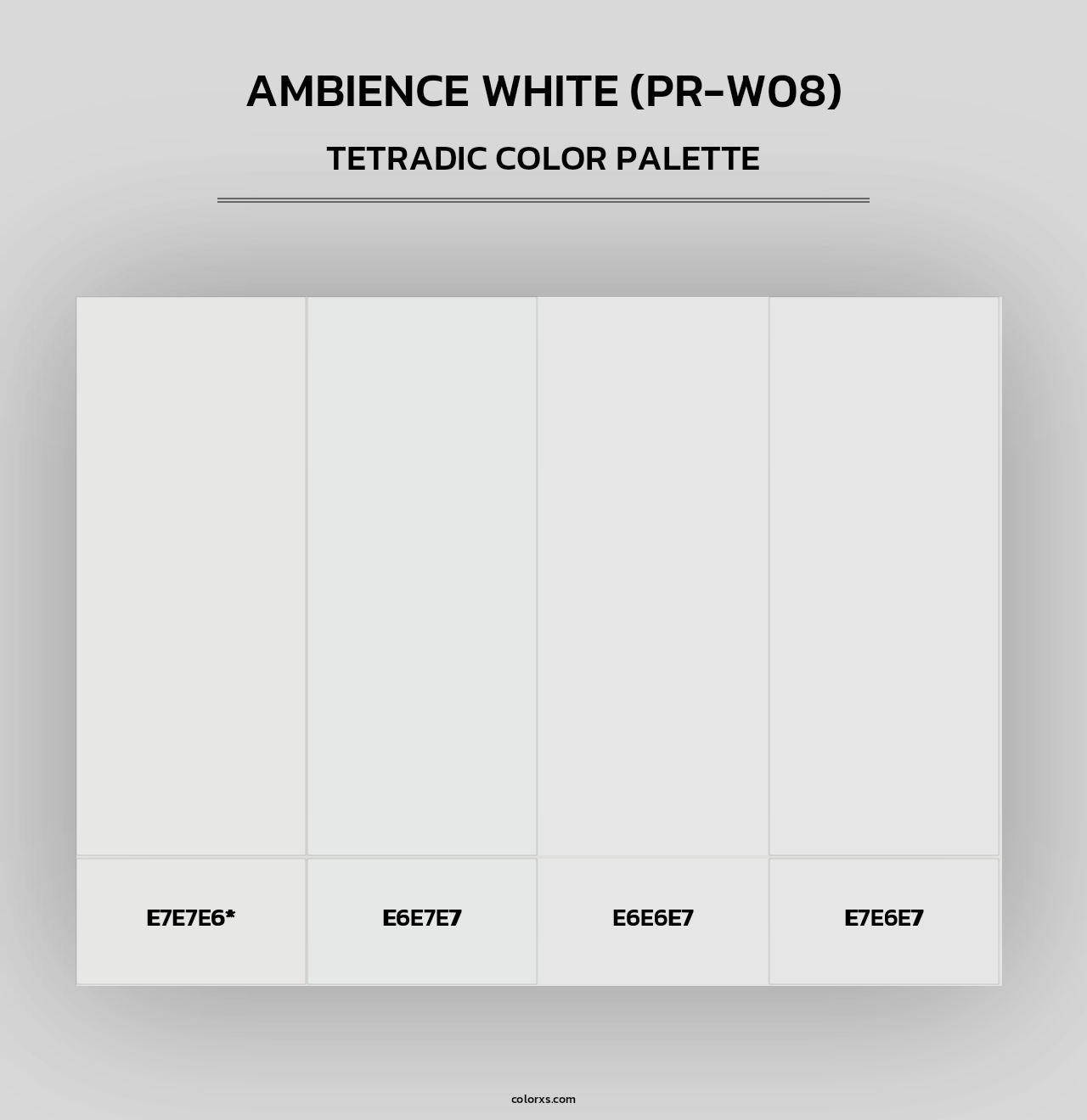 Ambience White (PR-W08) - Tetradic Color Palette