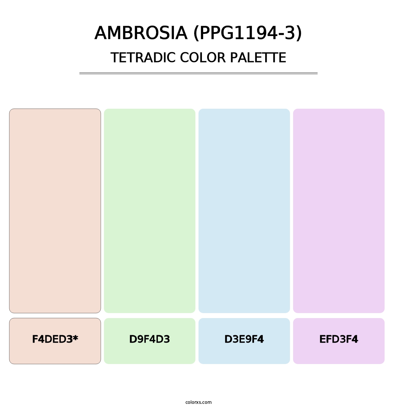 Ambrosia (PPG1194-3) - Tetradic Color Palette
