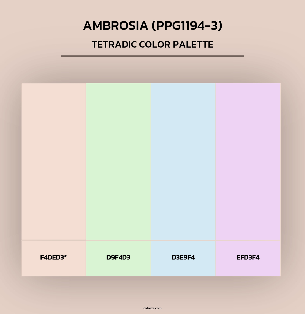 Ambrosia (PPG1194-3) - Tetradic Color Palette