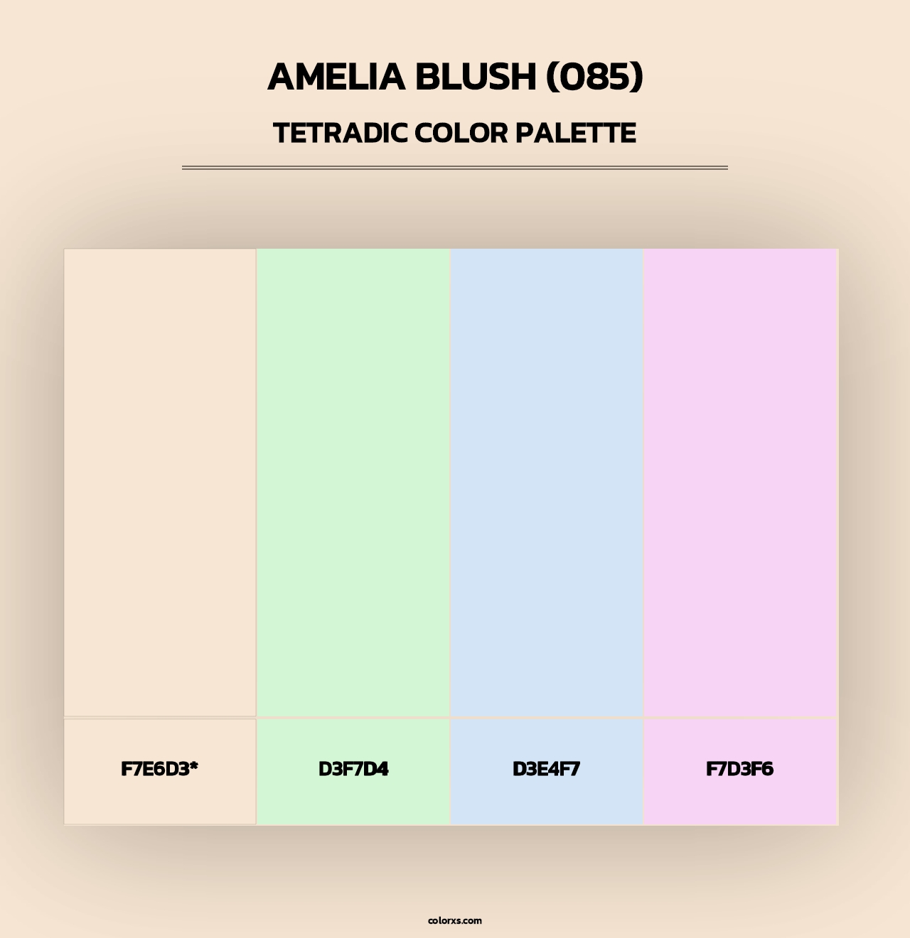 Amelia Blush (085) - Tetradic Color Palette
