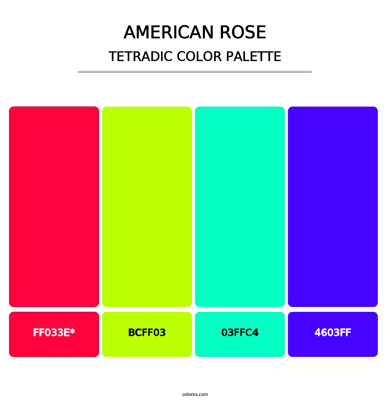 American Rose - Tetradic Color Palette