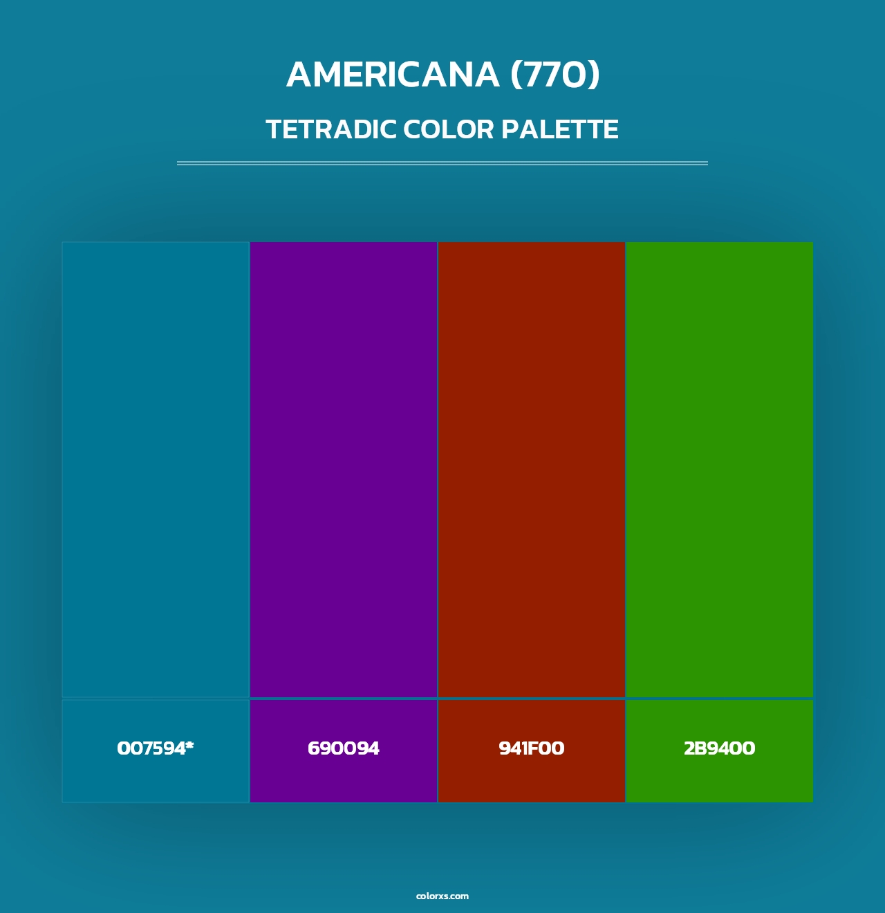 Americana (770) - Tetradic Color Palette