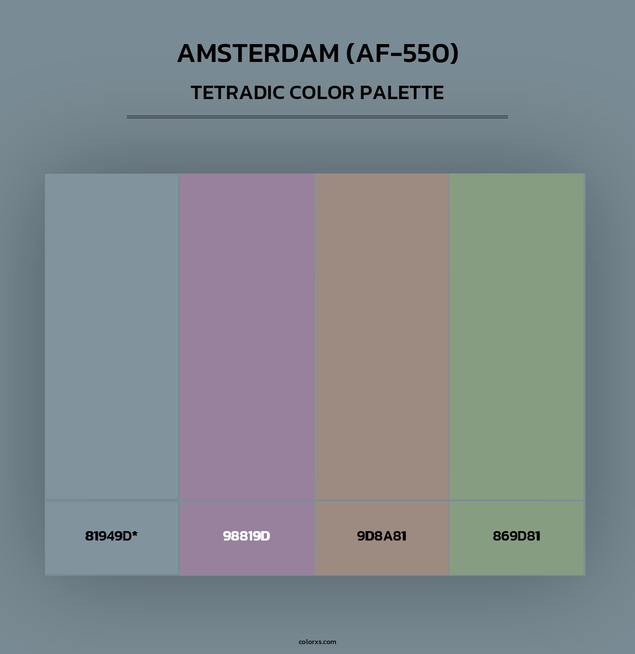 Amsterdam (AF-550) - Tetradic Color Palette