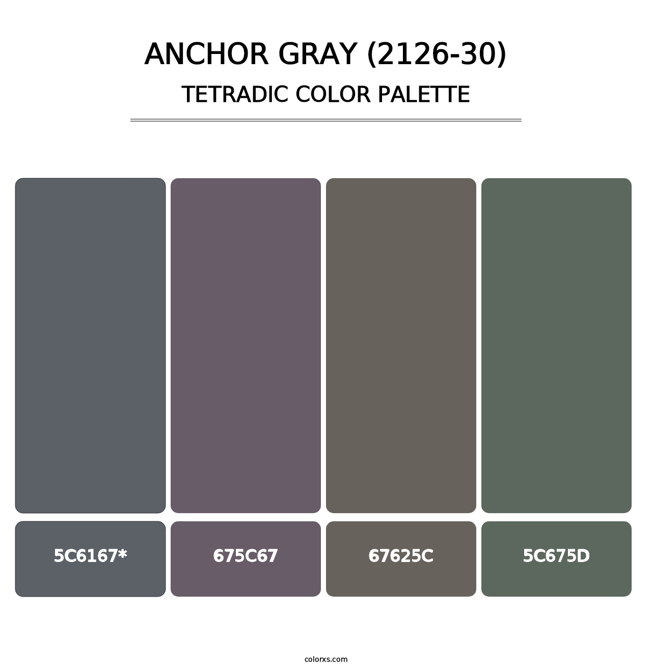 Anchor Gray (2126-30) - Tetradic Color Palette