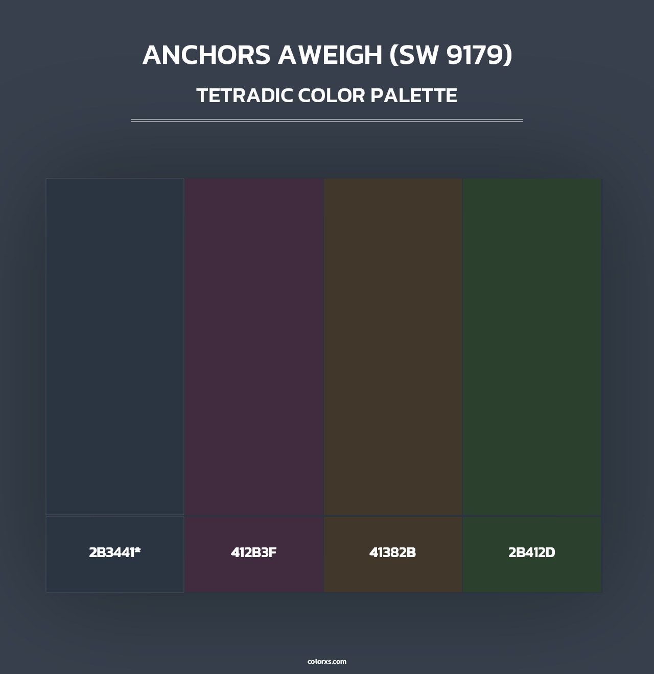 Anchors Aweigh (SW 9179) - Tetradic Color Palette