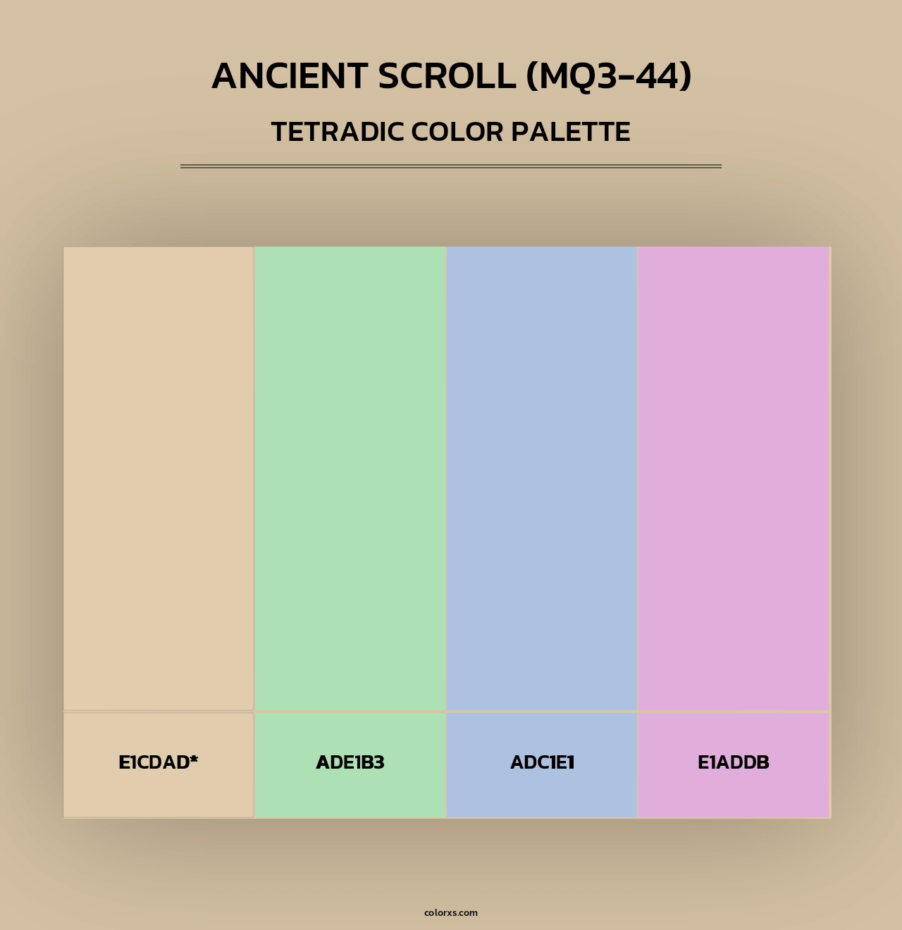 Ancient Scroll (MQ3-44) - Tetradic Color Palette