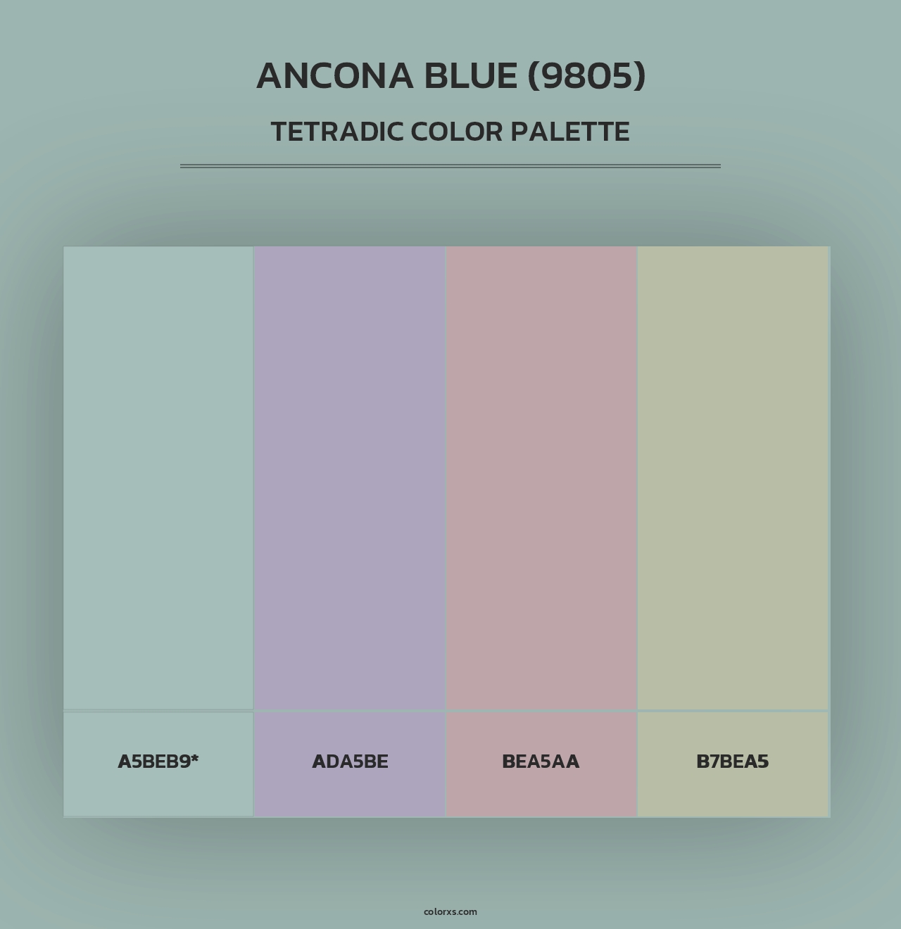 Ancona Blue (9805) - Tetradic Color Palette