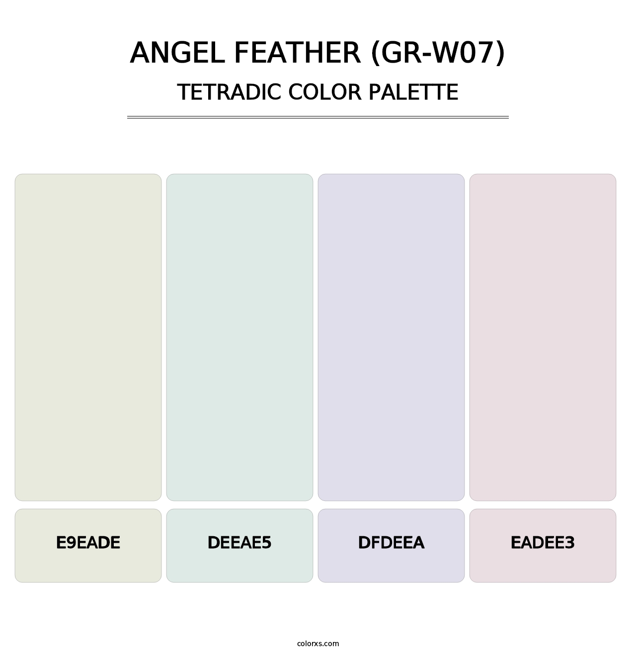 Angel Feather (GR-W07) - Tetradic Color Palette