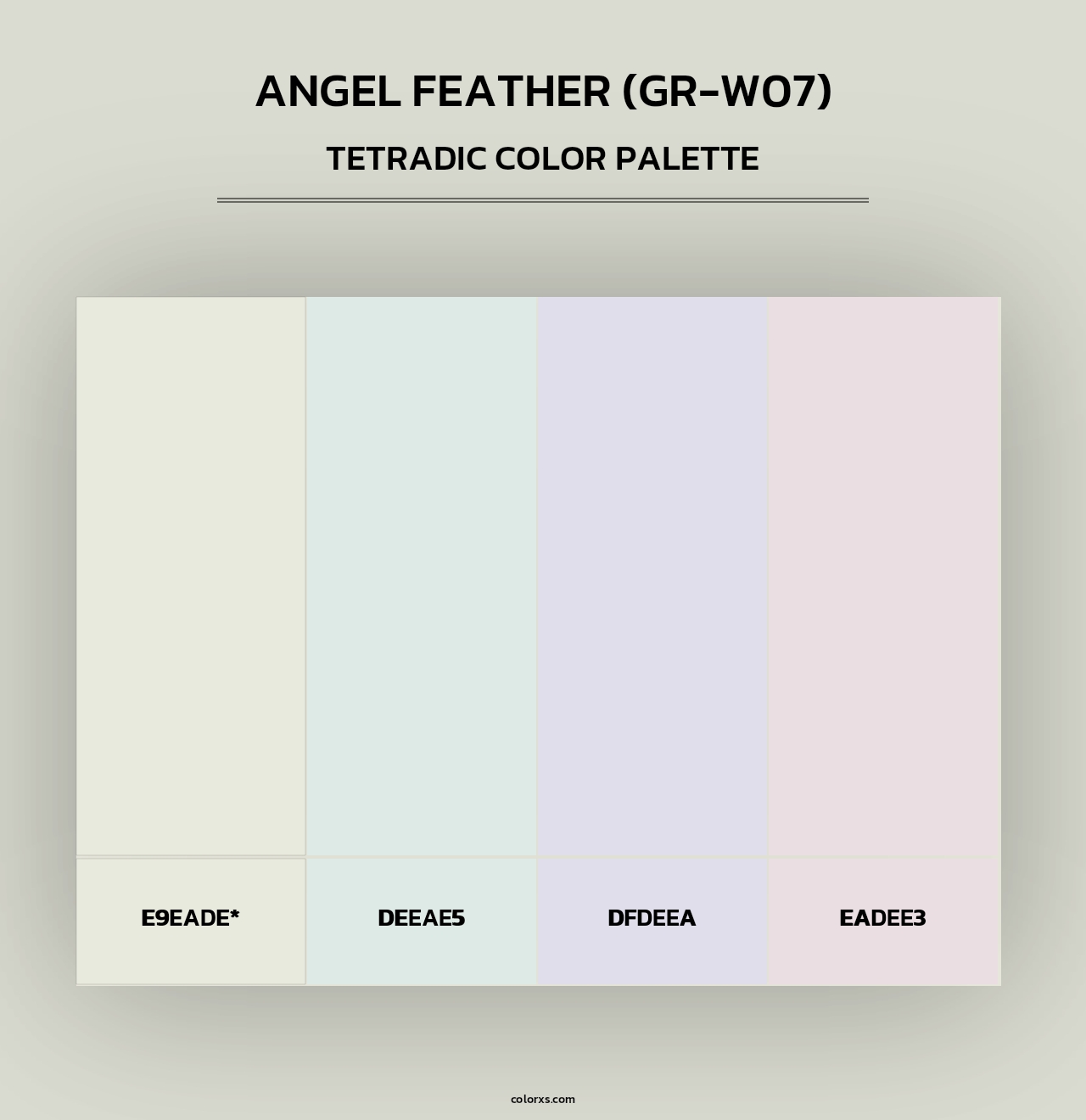 Angel Feather (GR-W07) - Tetradic Color Palette