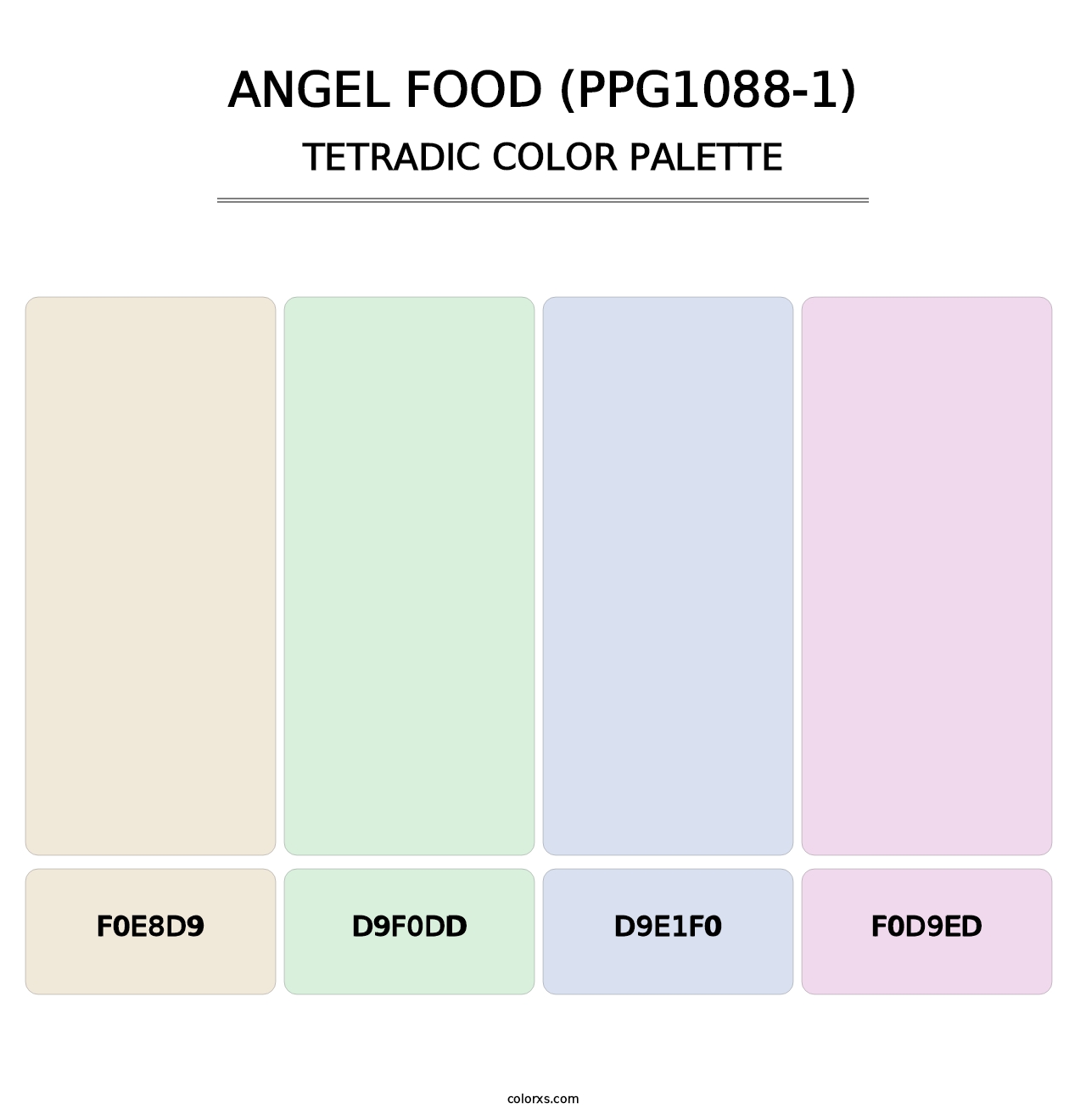 Angel Food (PPG1088-1) - Tetradic Color Palette