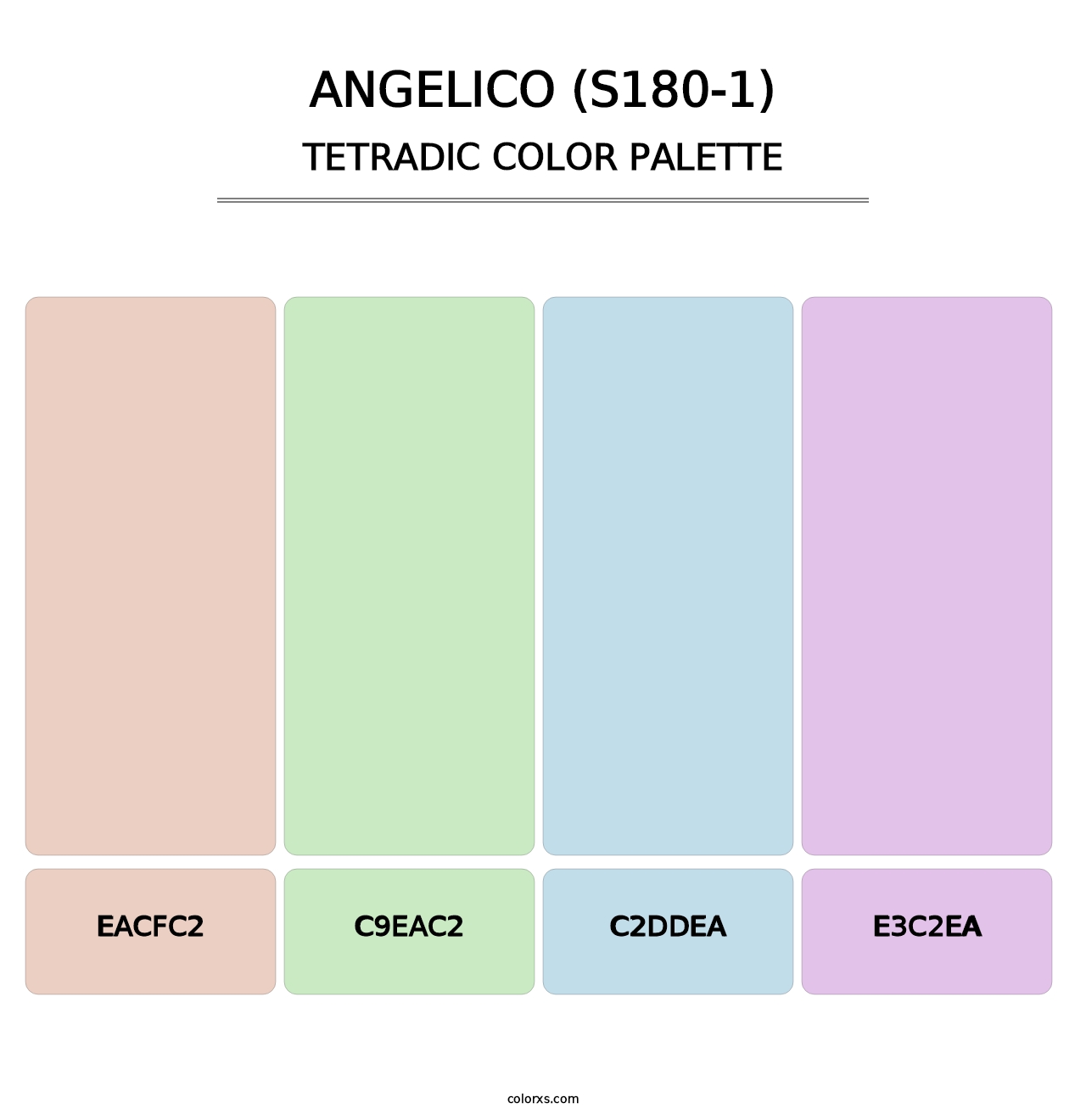 Angelico (S180-1) - Tetradic Color Palette