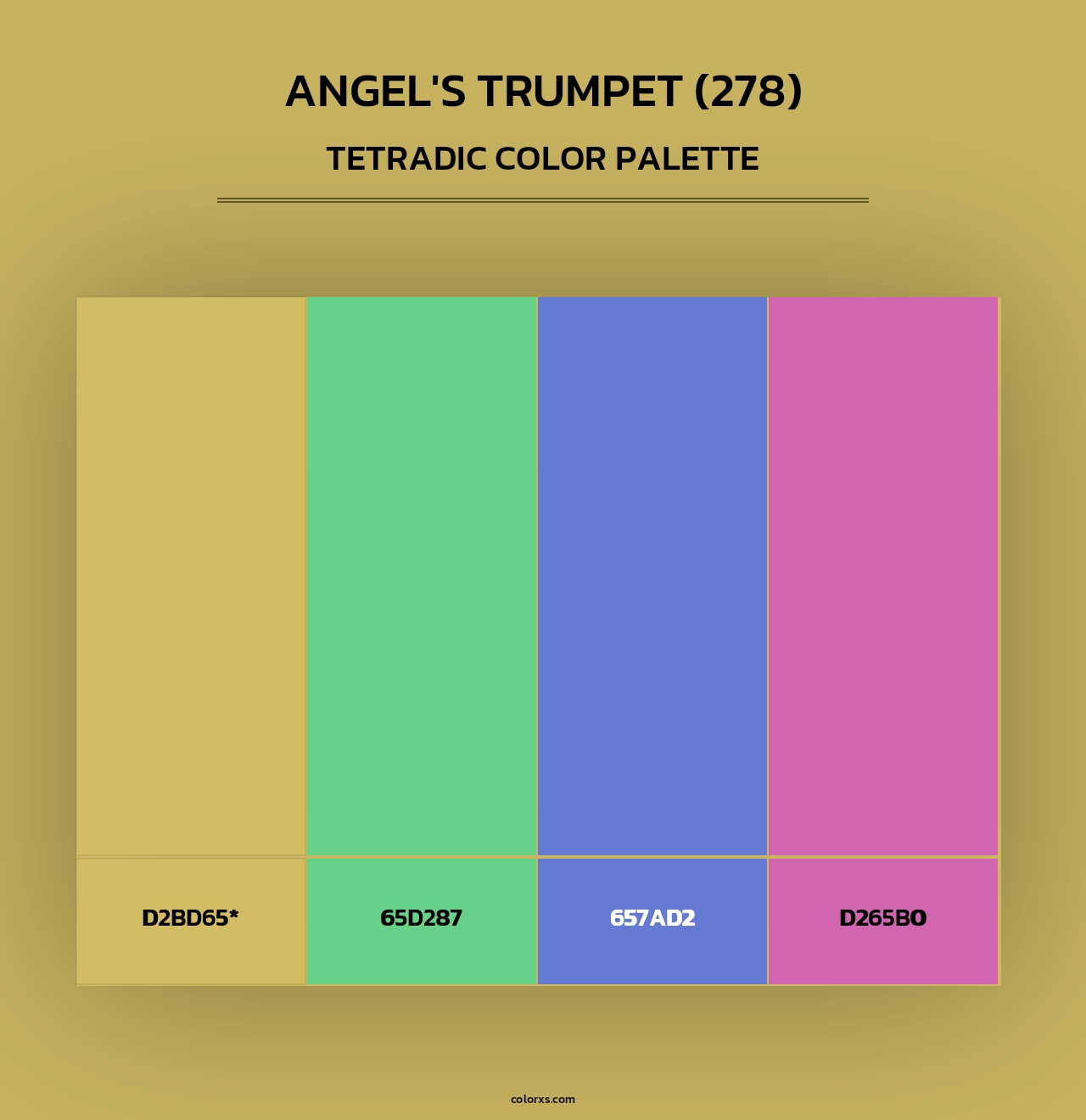 Angel's Trumpet (278) - Tetradic Color Palette