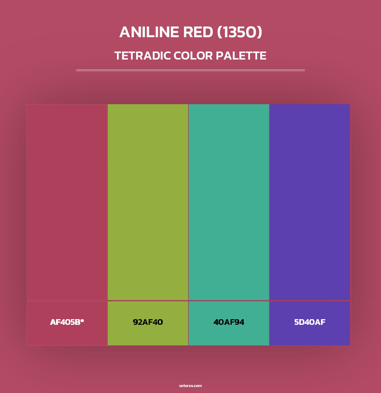 Aniline Red (1350) - Tetradic Color Palette