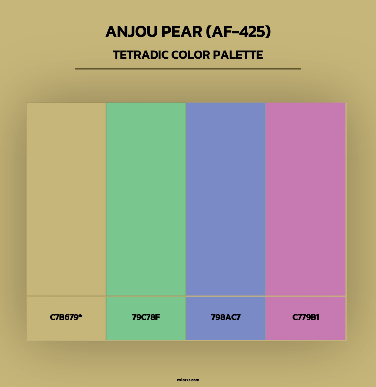 Anjou Pear (AF-425) - Tetradic Color Palette