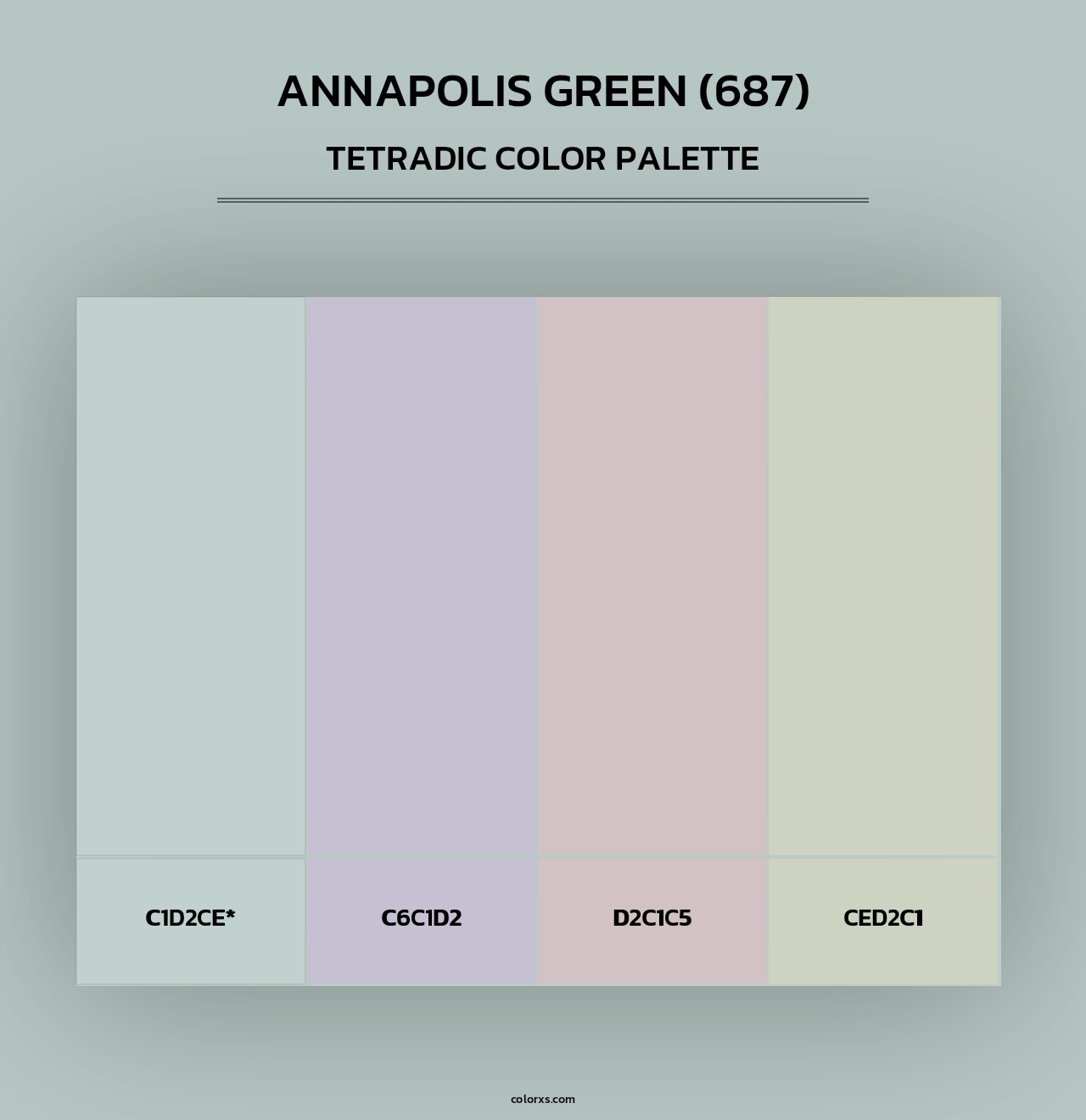 Annapolis Green (687) - Tetradic Color Palette