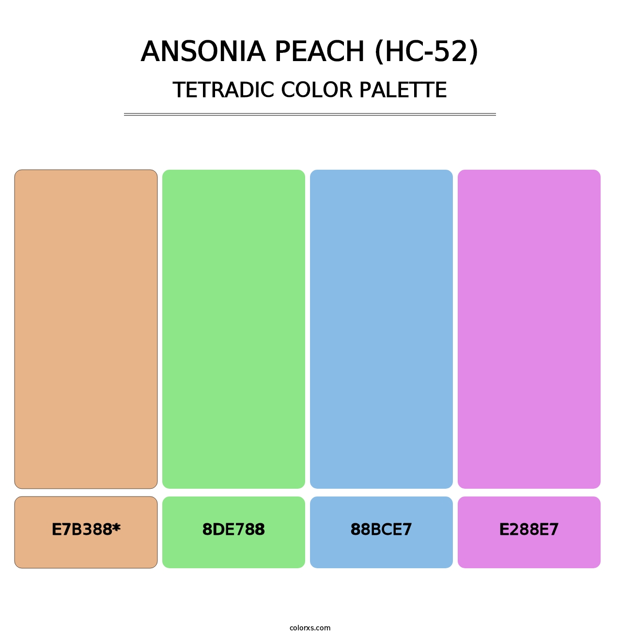 Ansonia Peach (HC-52) - Tetradic Color Palette