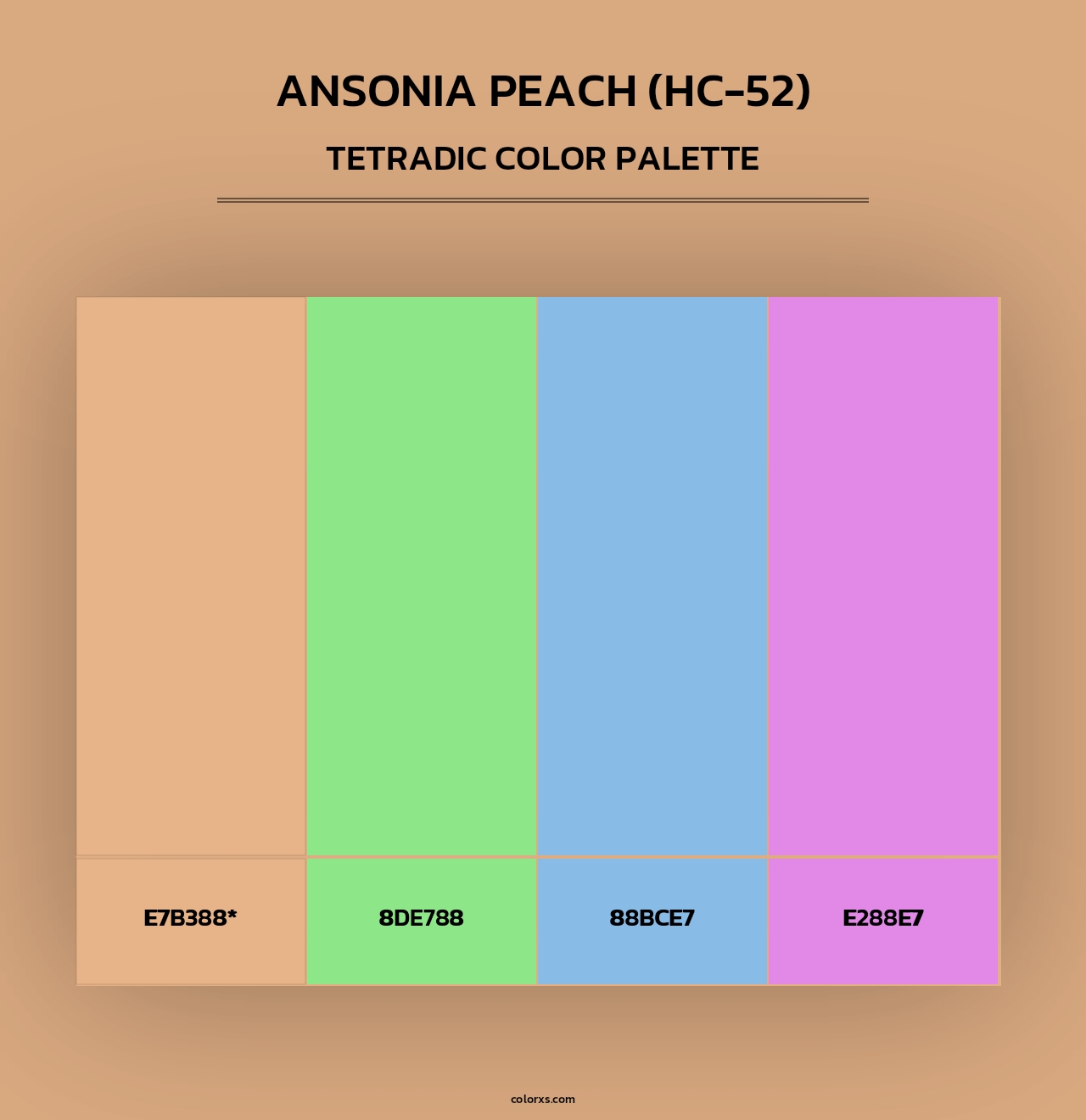 Ansonia Peach (HC-52) - Tetradic Color Palette