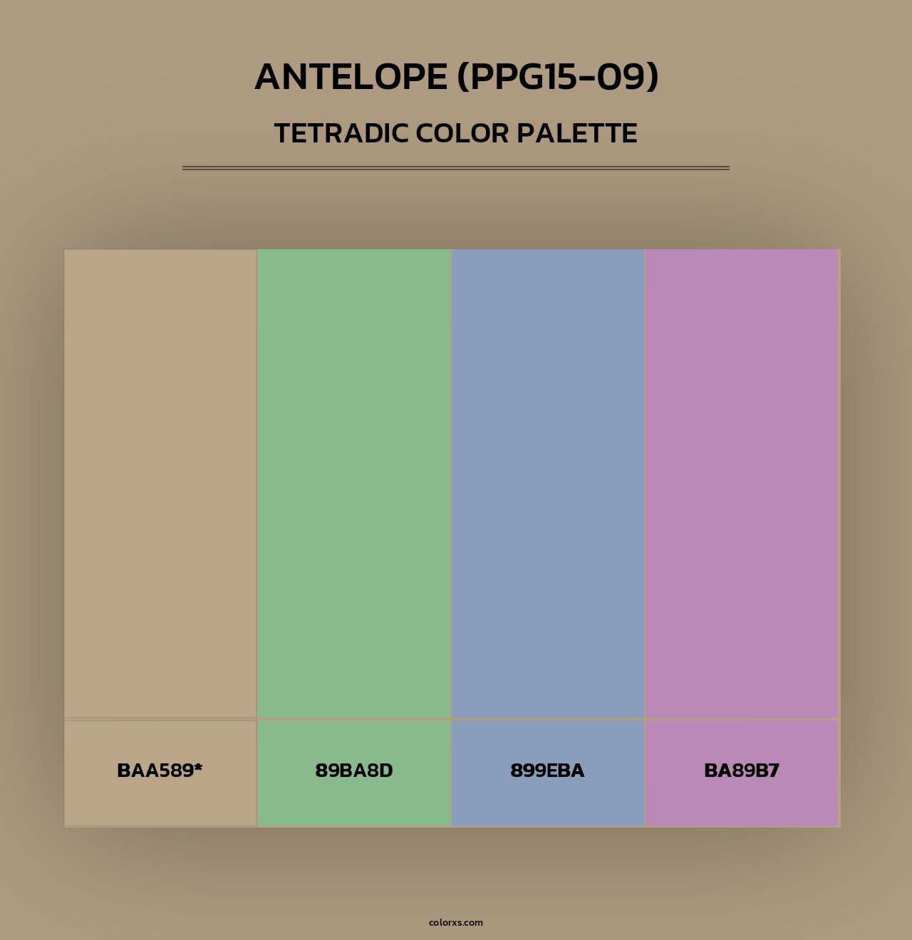 Antelope (PPG15-09) - Tetradic Color Palette