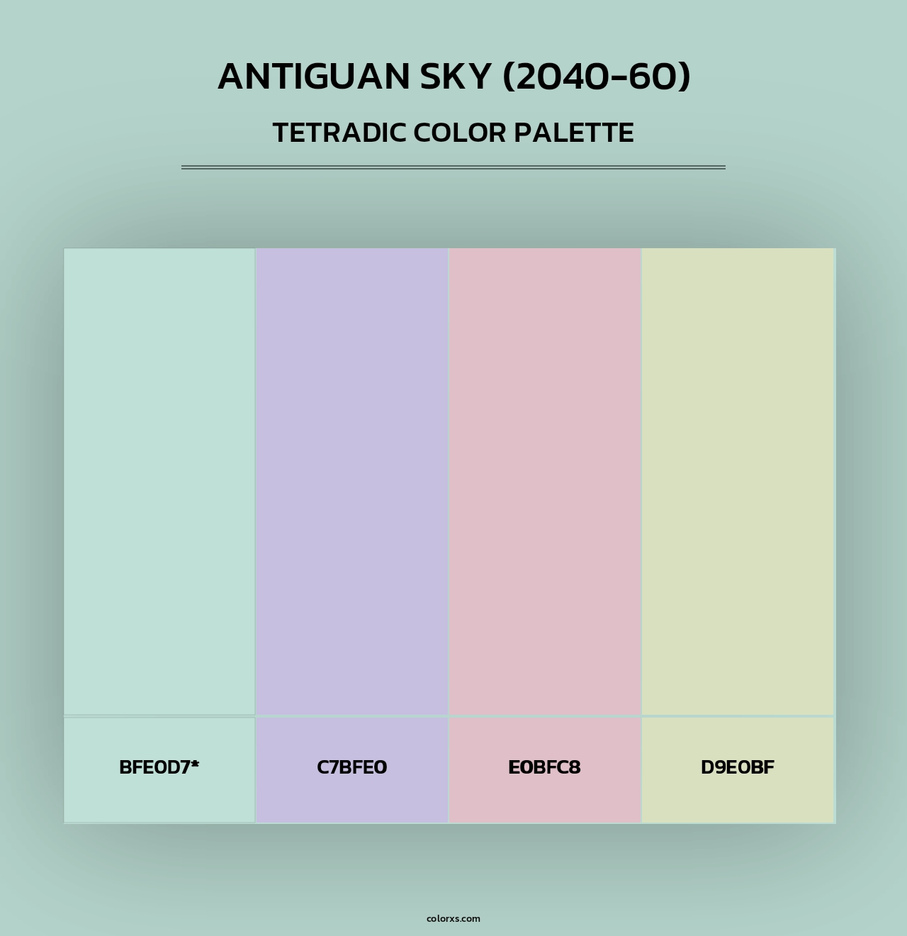 Antiguan Sky (2040-60) - Tetradic Color Palette