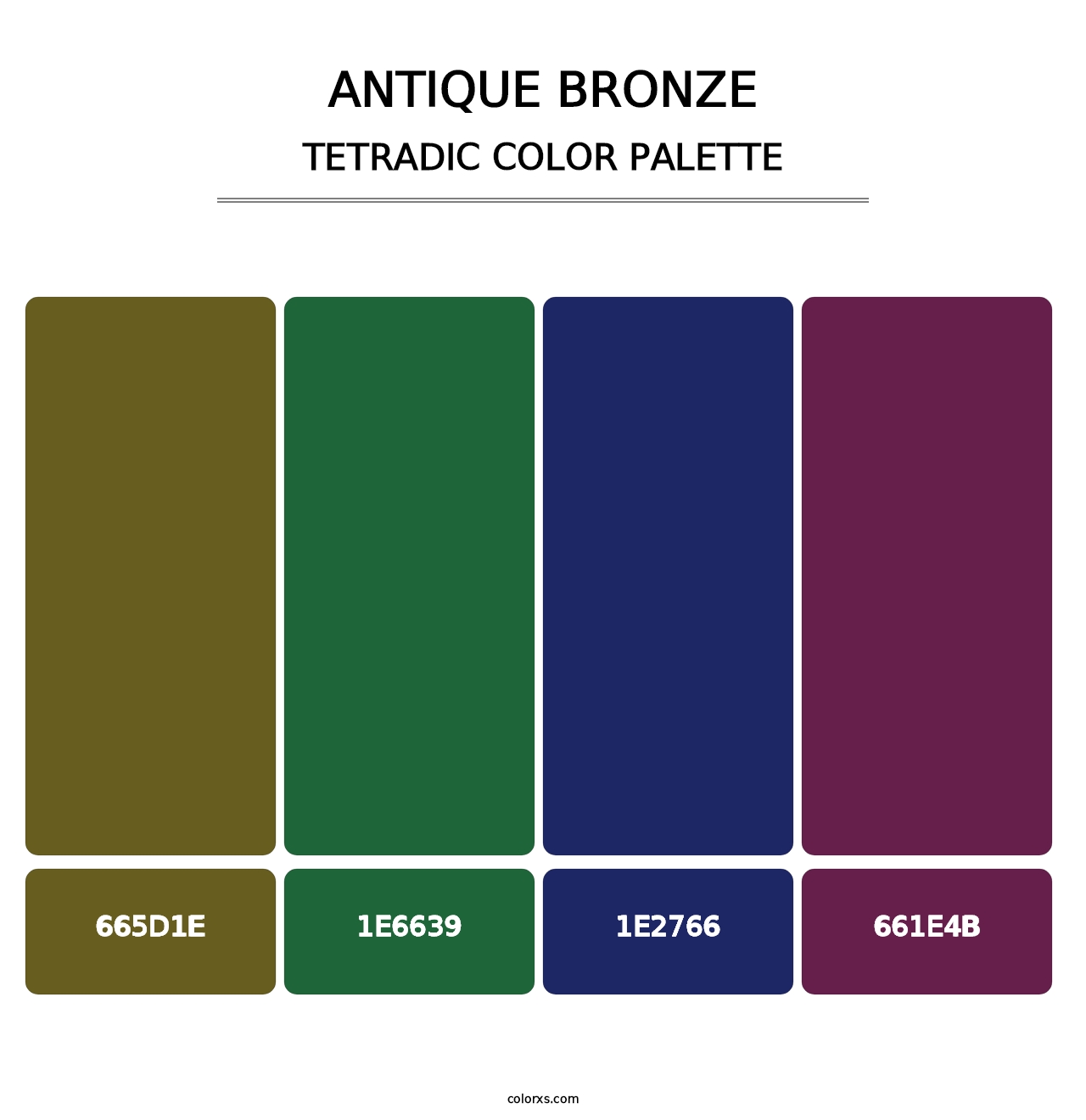Antique Bronze - Tetradic Color Palette