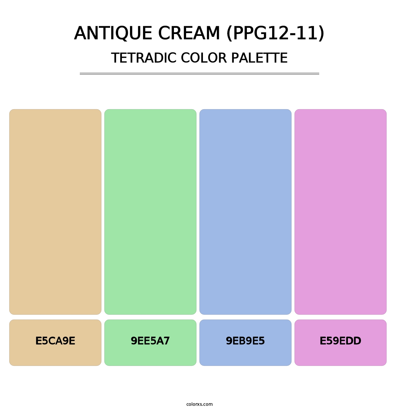 Antique Cream (PPG12-11) - Tetradic Color Palette