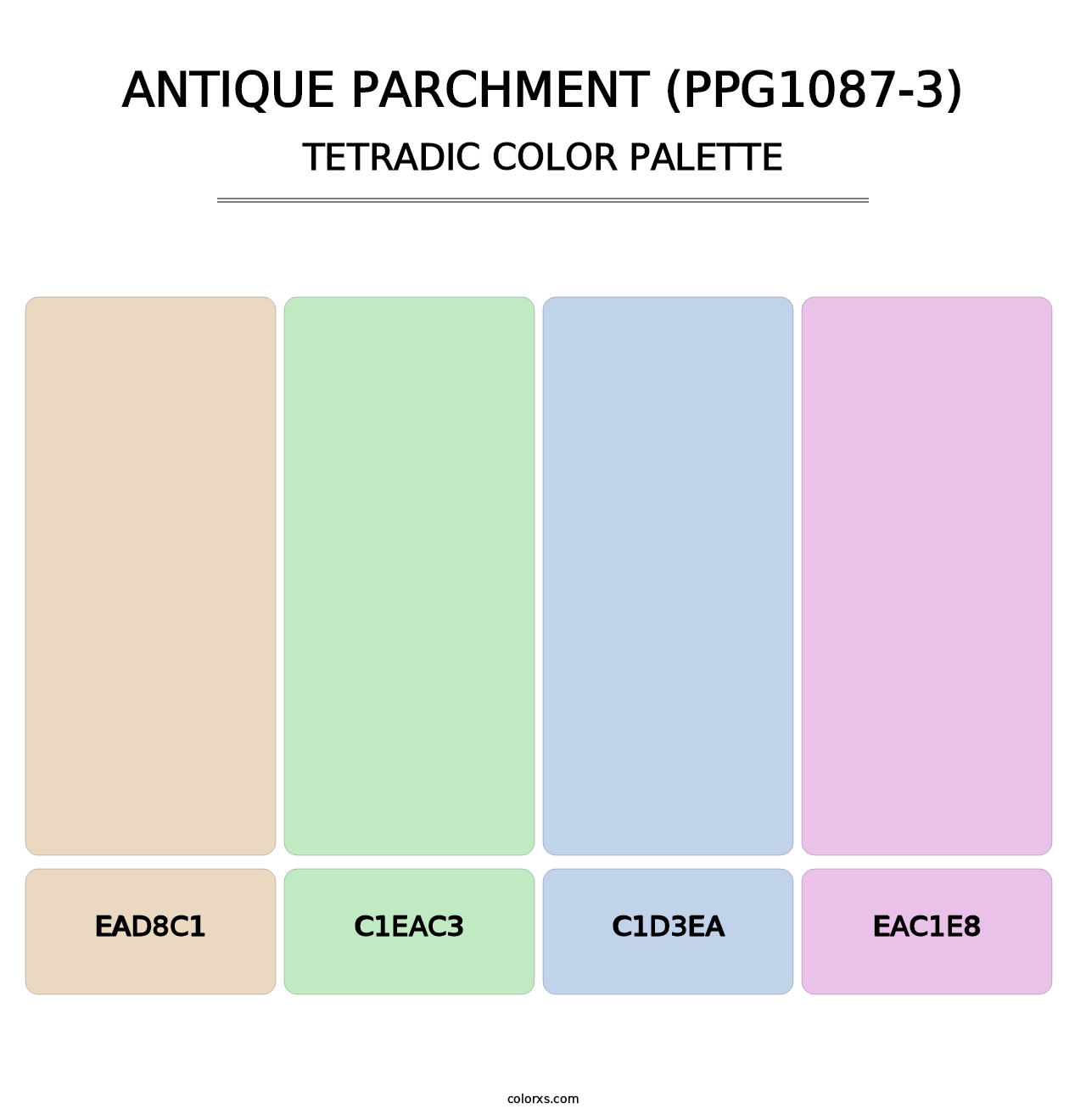 Antique Parchment (PPG1087-3) - Tetradic Color Palette