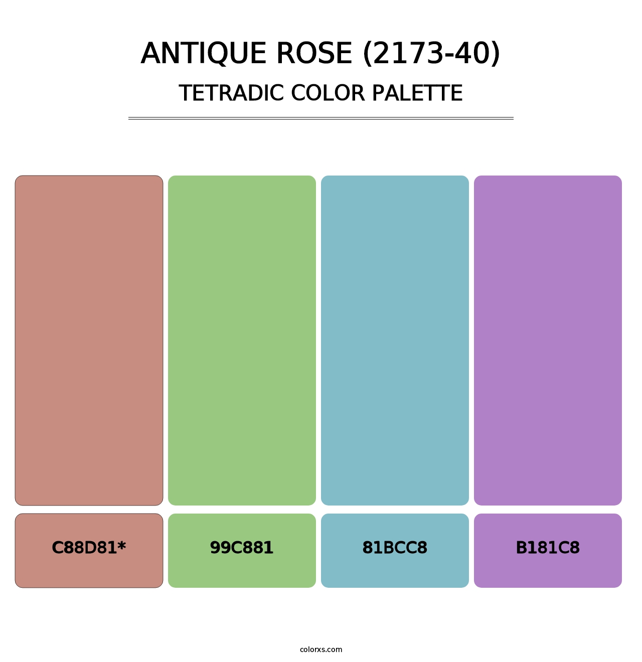 Antique Rose (2173-40) - Tetradic Color Palette