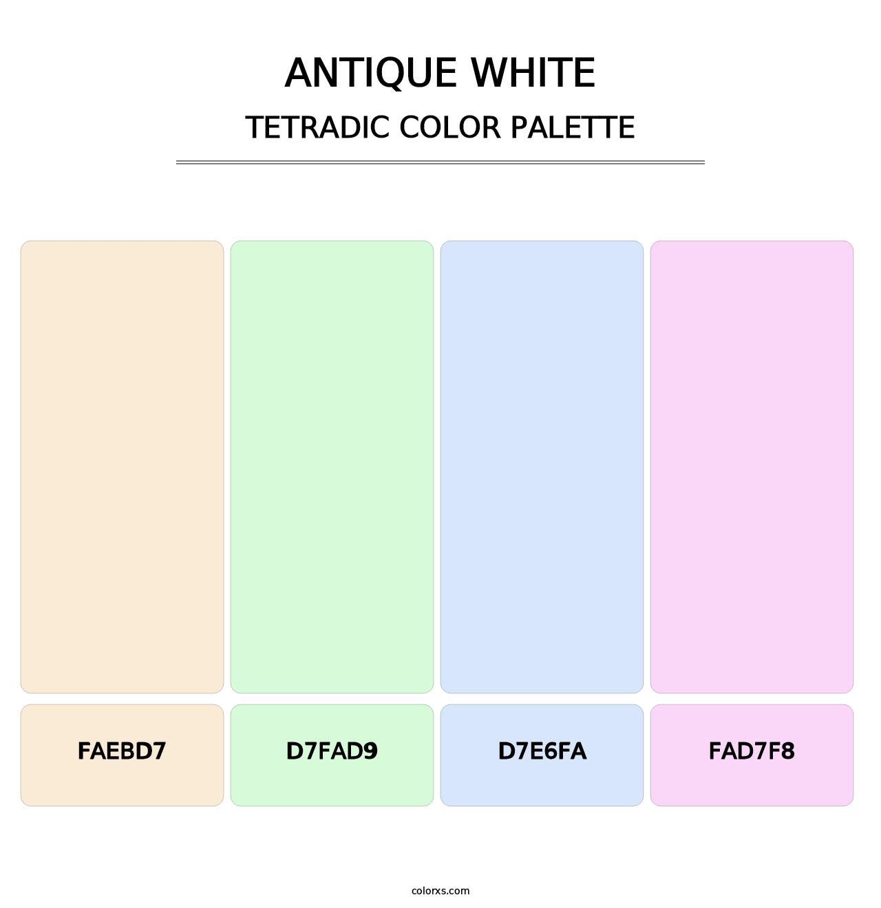 Antique White - Tetradic Color Palette