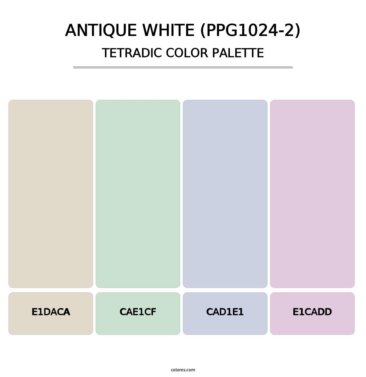 Antique White (PPG1024-2) - Tetradic Color Palette