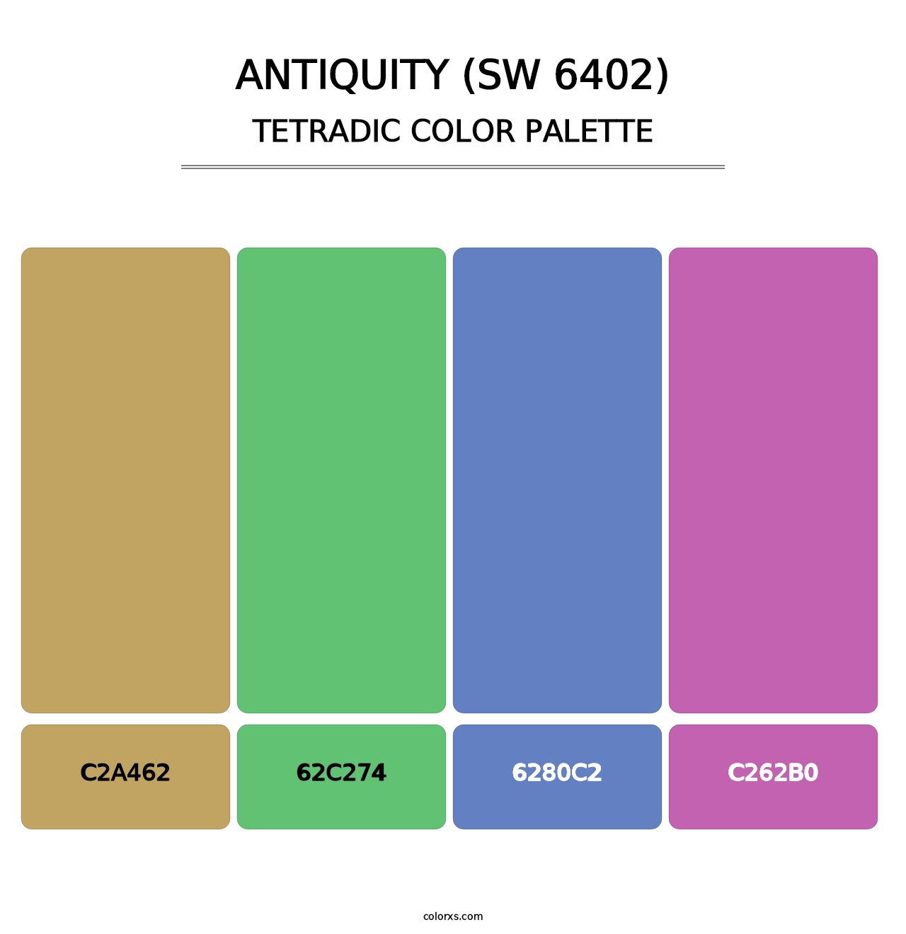Antiquity (SW 6402) - Tetradic Color Palette