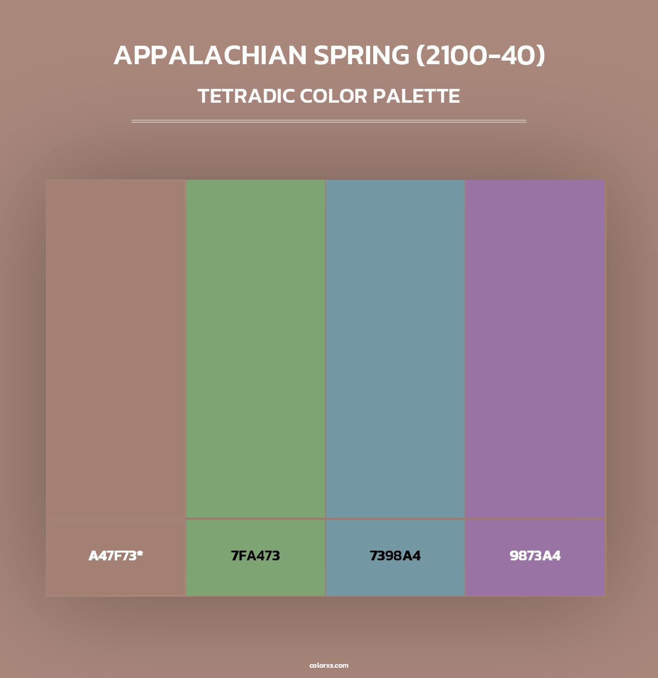 Appalachian Spring (2100-40) - Tetradic Color Palette