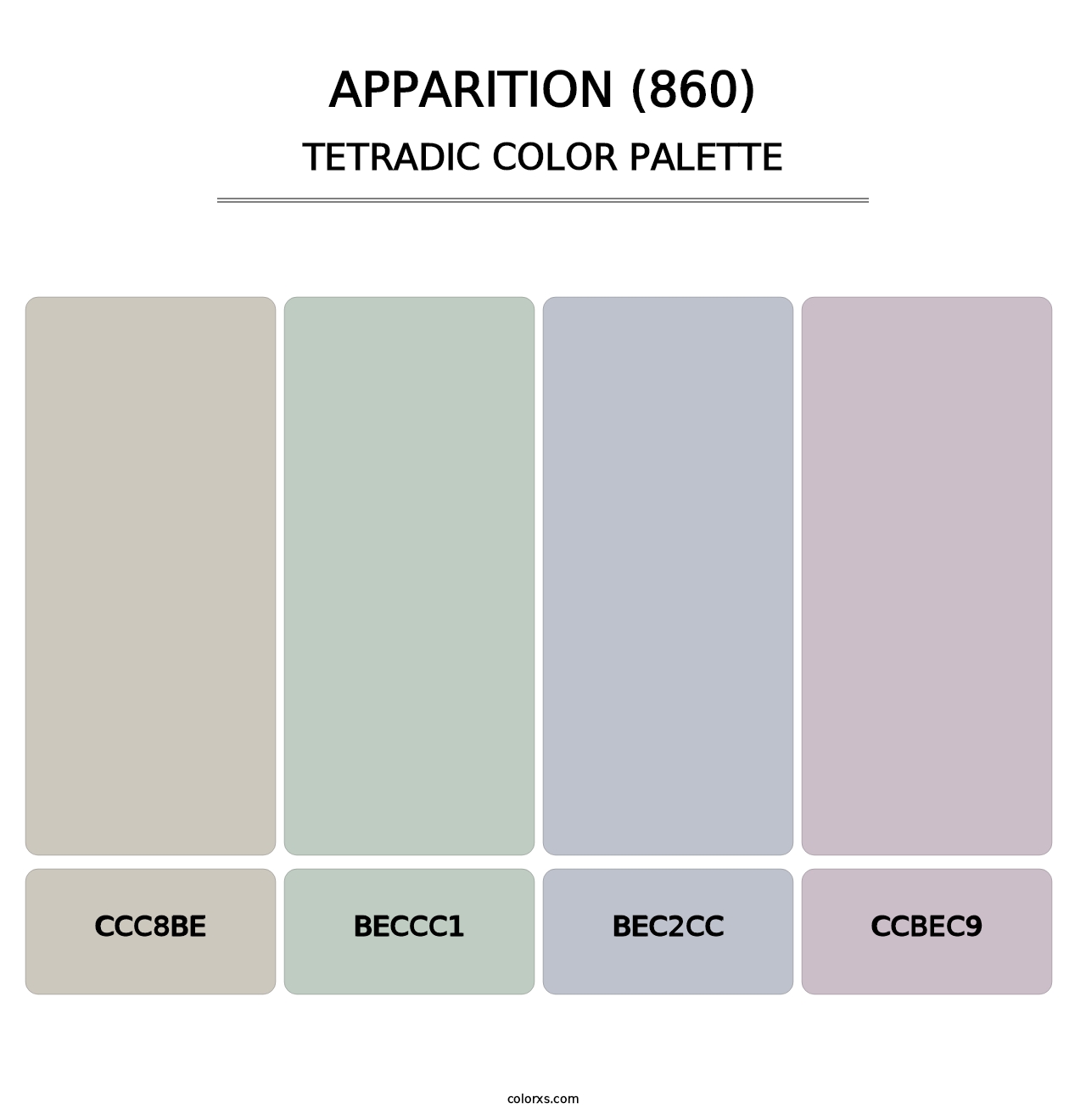 Apparition (860) - Tetradic Color Palette
