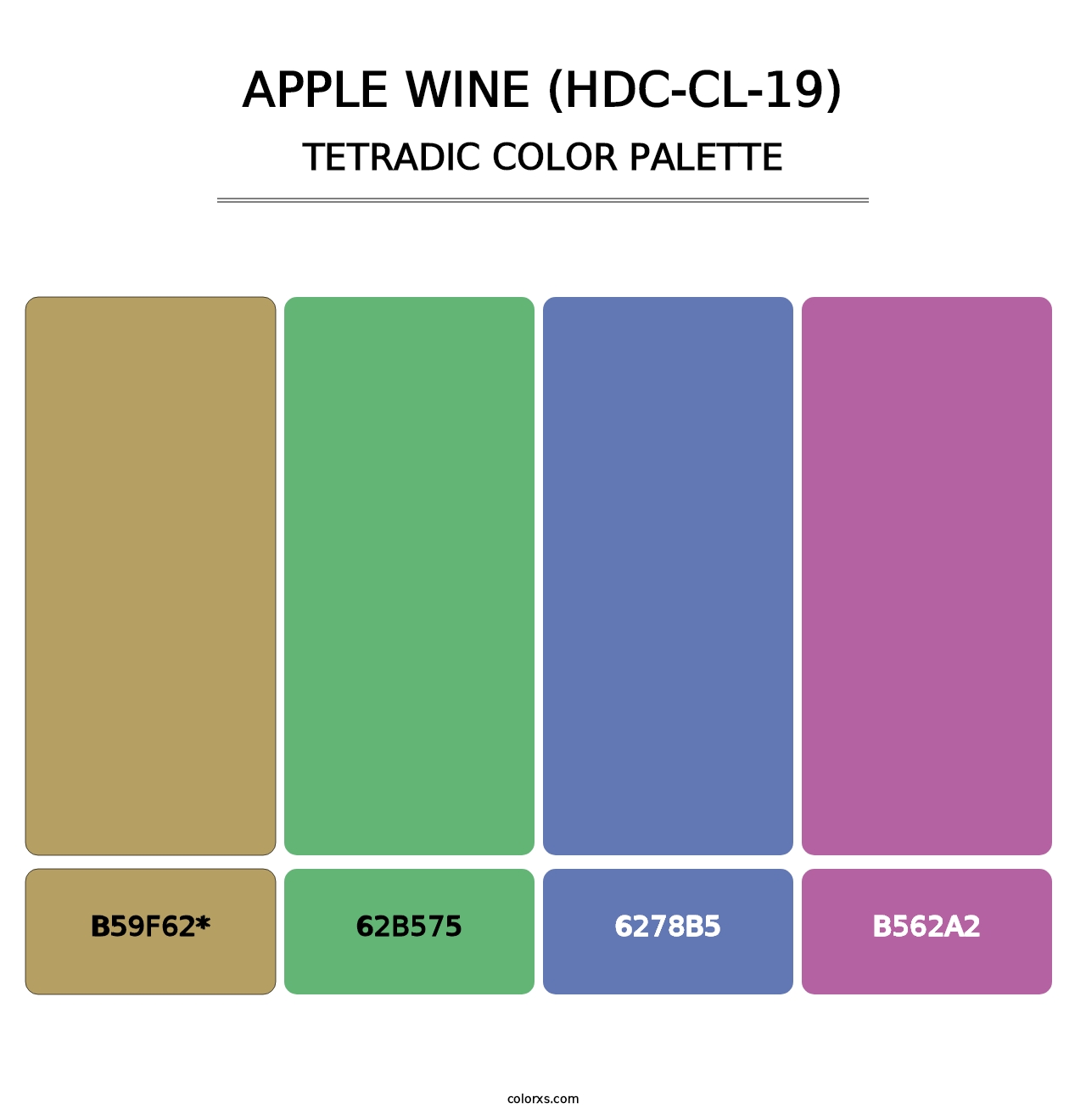 Apple Wine (HDC-CL-19) - Tetradic Color Palette