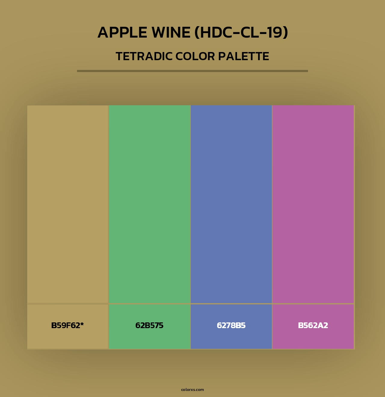 Apple Wine (HDC-CL-19) - Tetradic Color Palette
