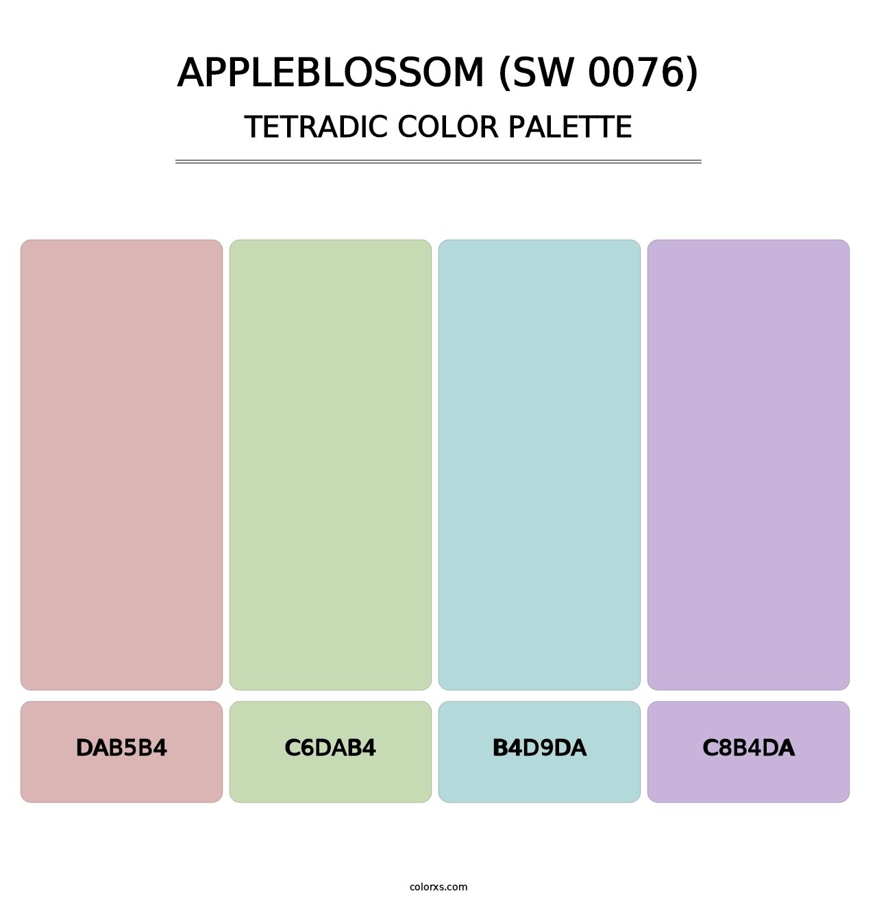 Appleblossom (SW 0076) - Tetradic Color Palette