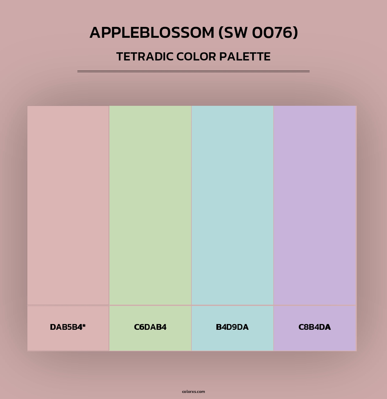 Appleblossom (SW 0076) - Tetradic Color Palette