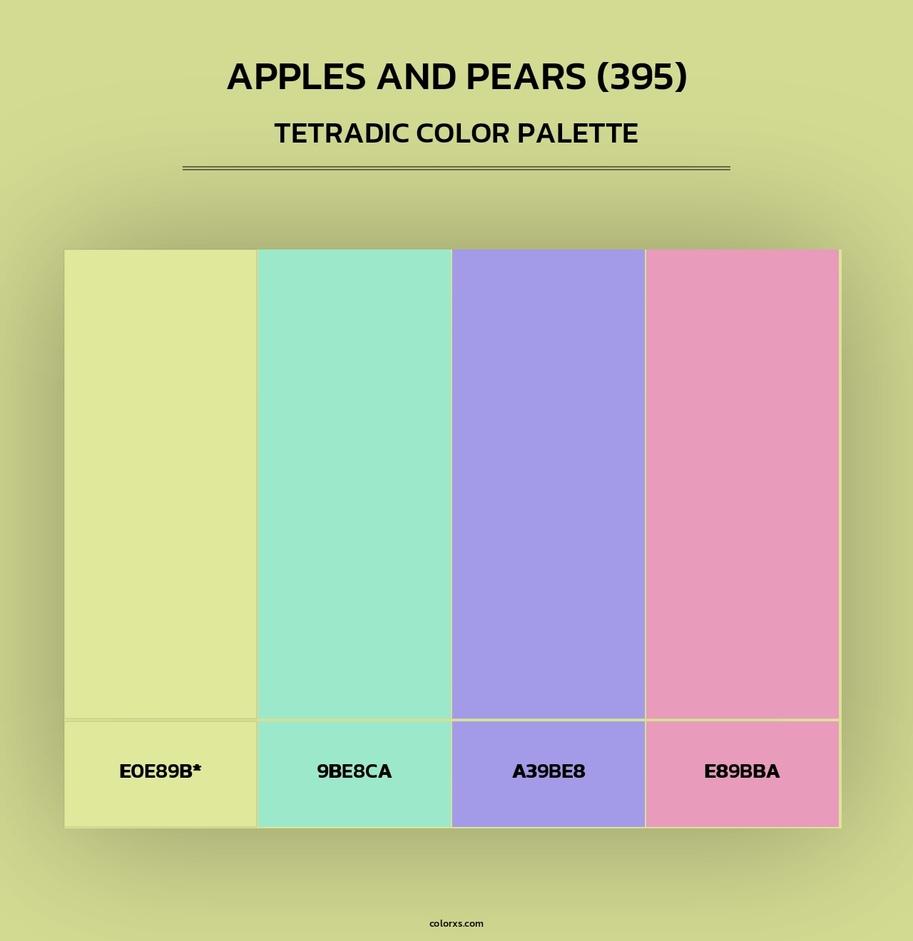 Apples and Pears (395) - Tetradic Color Palette