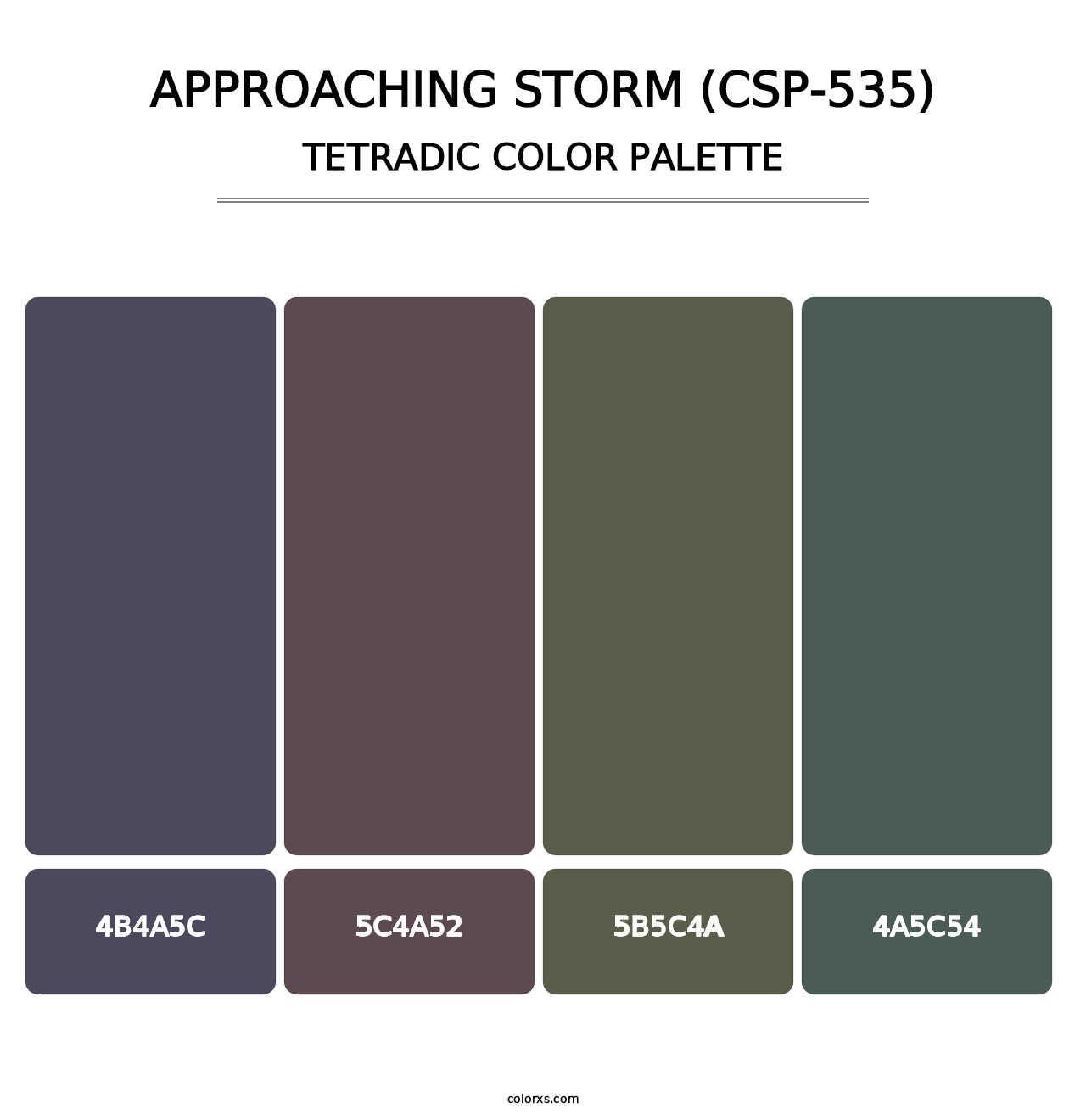 Approaching Storm (CSP-535) - Tetradic Color Palette