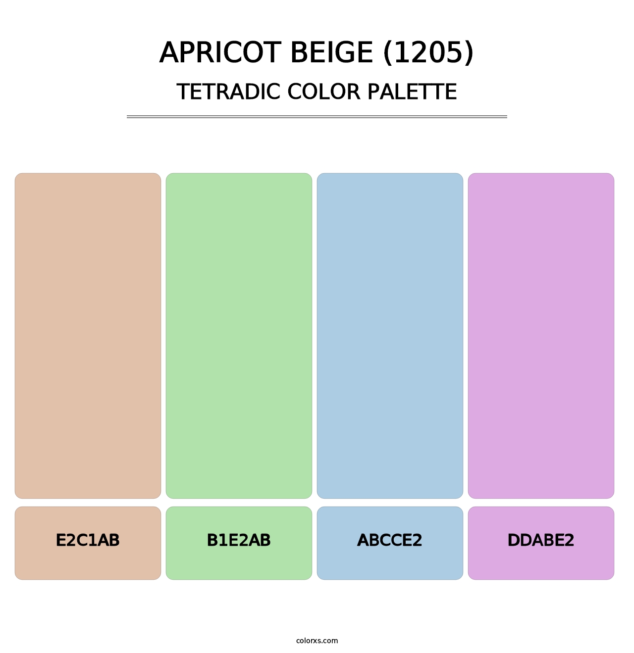 Apricot Beige (1205) - Tetradic Color Palette