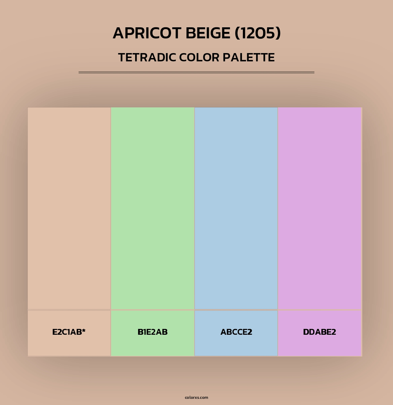 Apricot Beige (1205) - Tetradic Color Palette