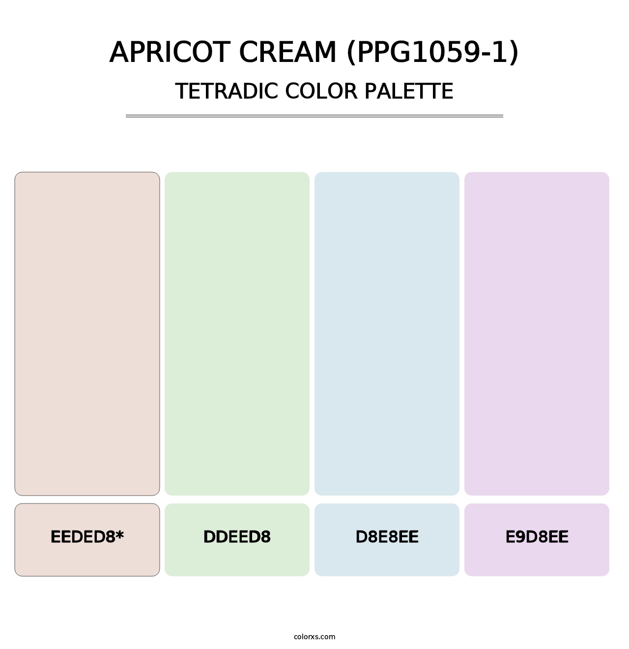 Apricot Cream (PPG1059-1) - Tetradic Color Palette