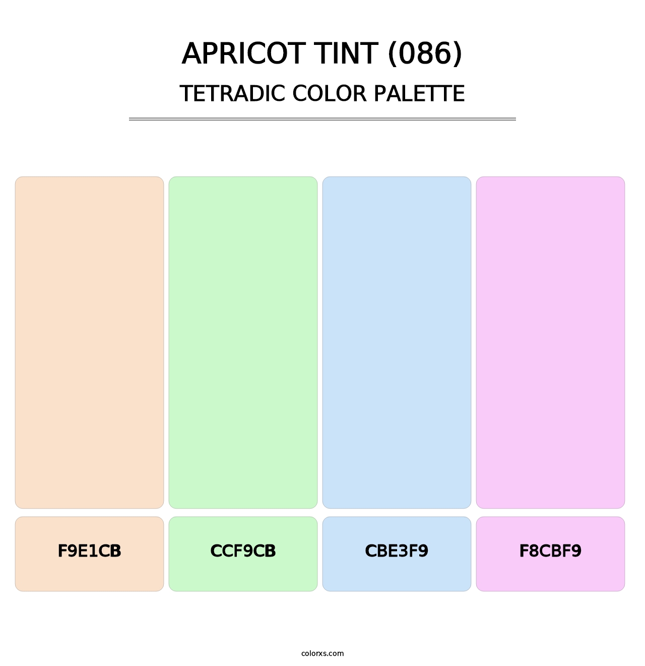 Apricot Tint (086) - Tetradic Color Palette