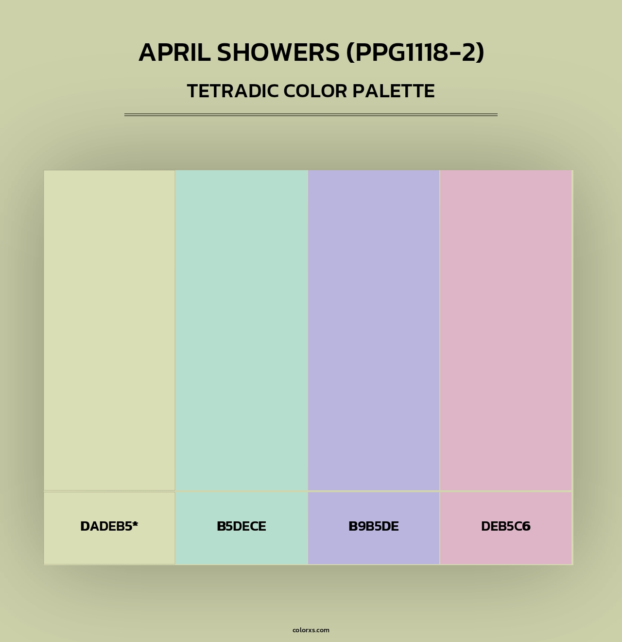 April Showers (PPG1118-2) - Tetradic Color Palette