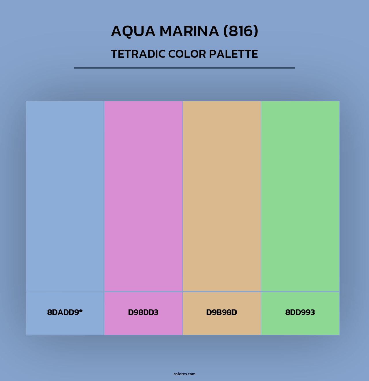 Aqua Marina (816) - Tetradic Color Palette