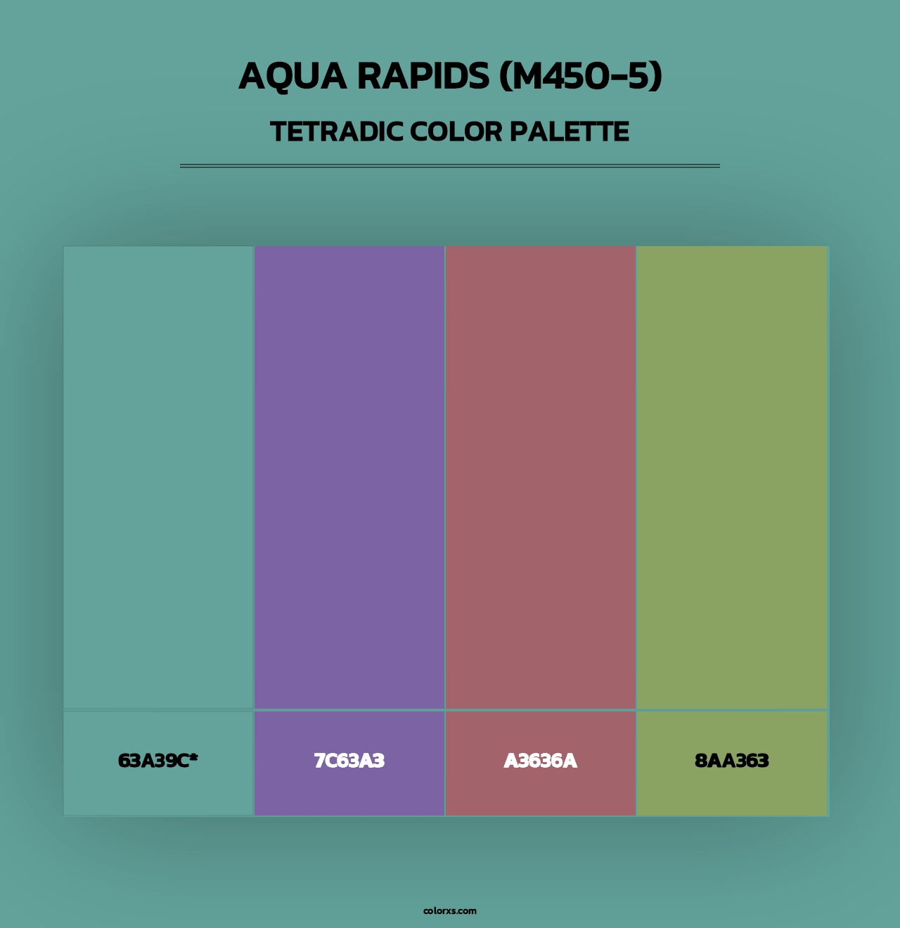 Aqua Rapids (M450-5) - Tetradic Color Palette
