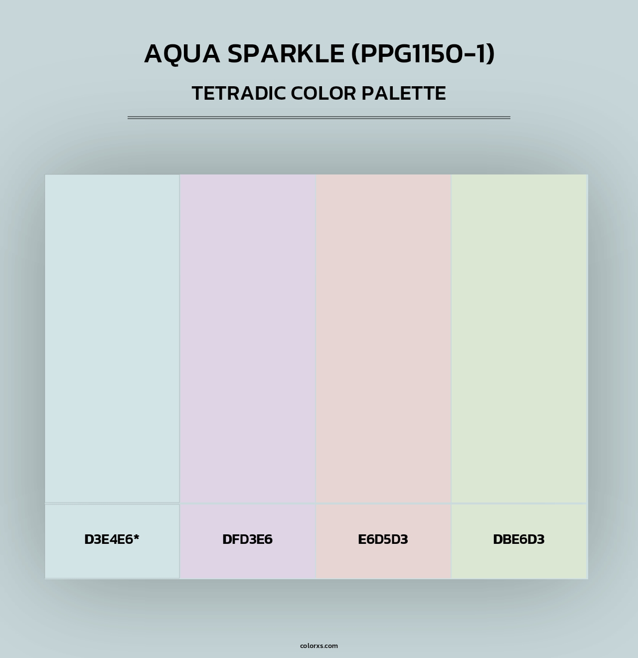 Aqua Sparkle (PPG1150-1) - Tetradic Color Palette