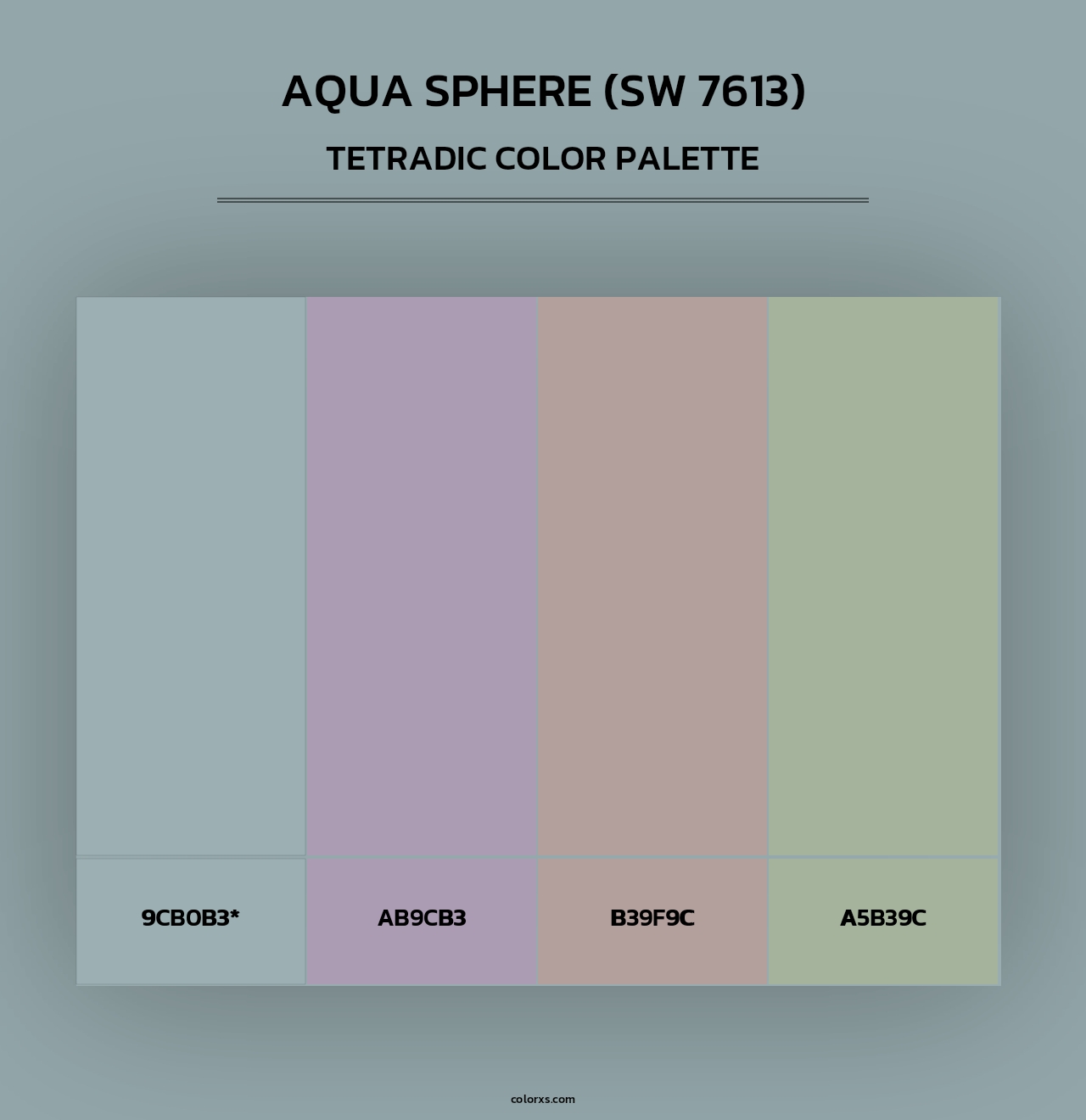 Aqua Sphere (SW 7613) - Tetradic Color Palette