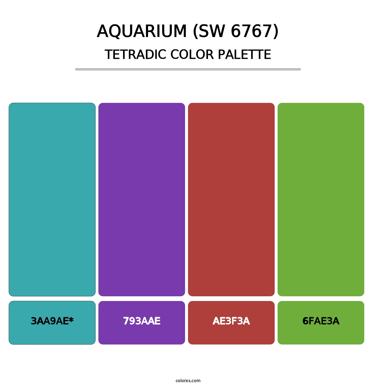 Aquarium (SW 6767) - Tetradic Color Palette